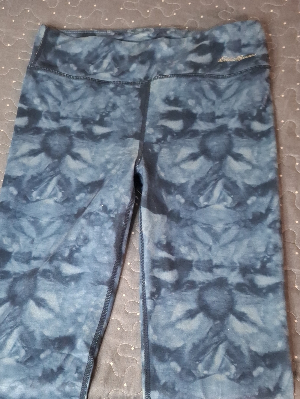 Eddie Bauer Blue Abstract Leggings Size Kids Large (14)